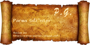 Parma Günter névjegykártya